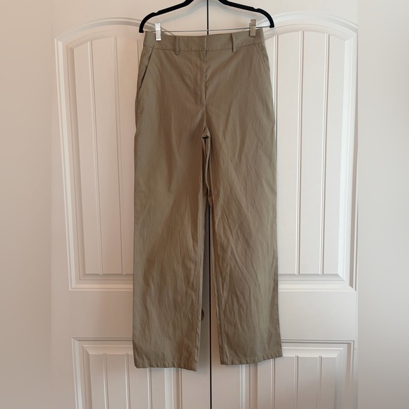 Theory Pants - Theory Project Twill Cargo Khaki Pants Wide Leg Women's Size 6